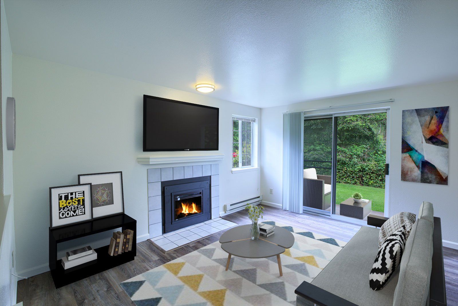 1x1 living room - virtually staged