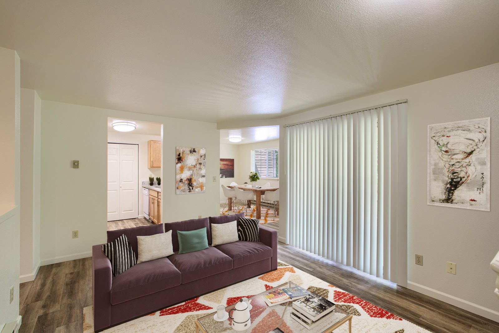 2x1 living room - virtually staged