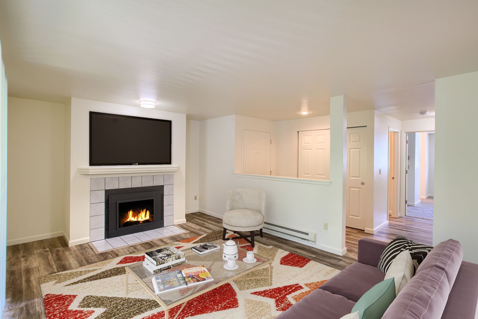 2x1 living room - virtually staged