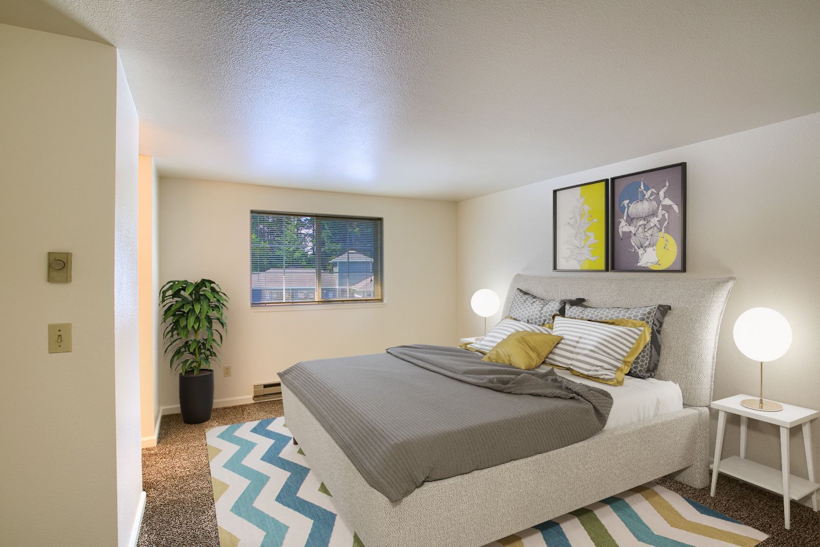 2x1 bedroom - virtually staged