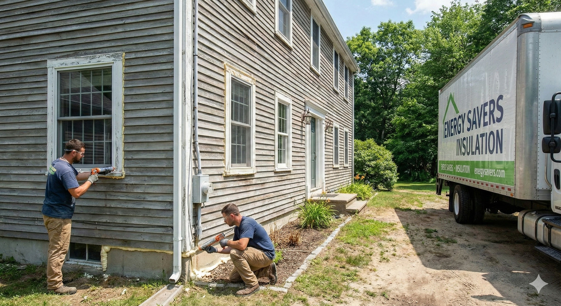 Mike Monahan, owner of Dracut Solar, reviewing a solar panel installation.