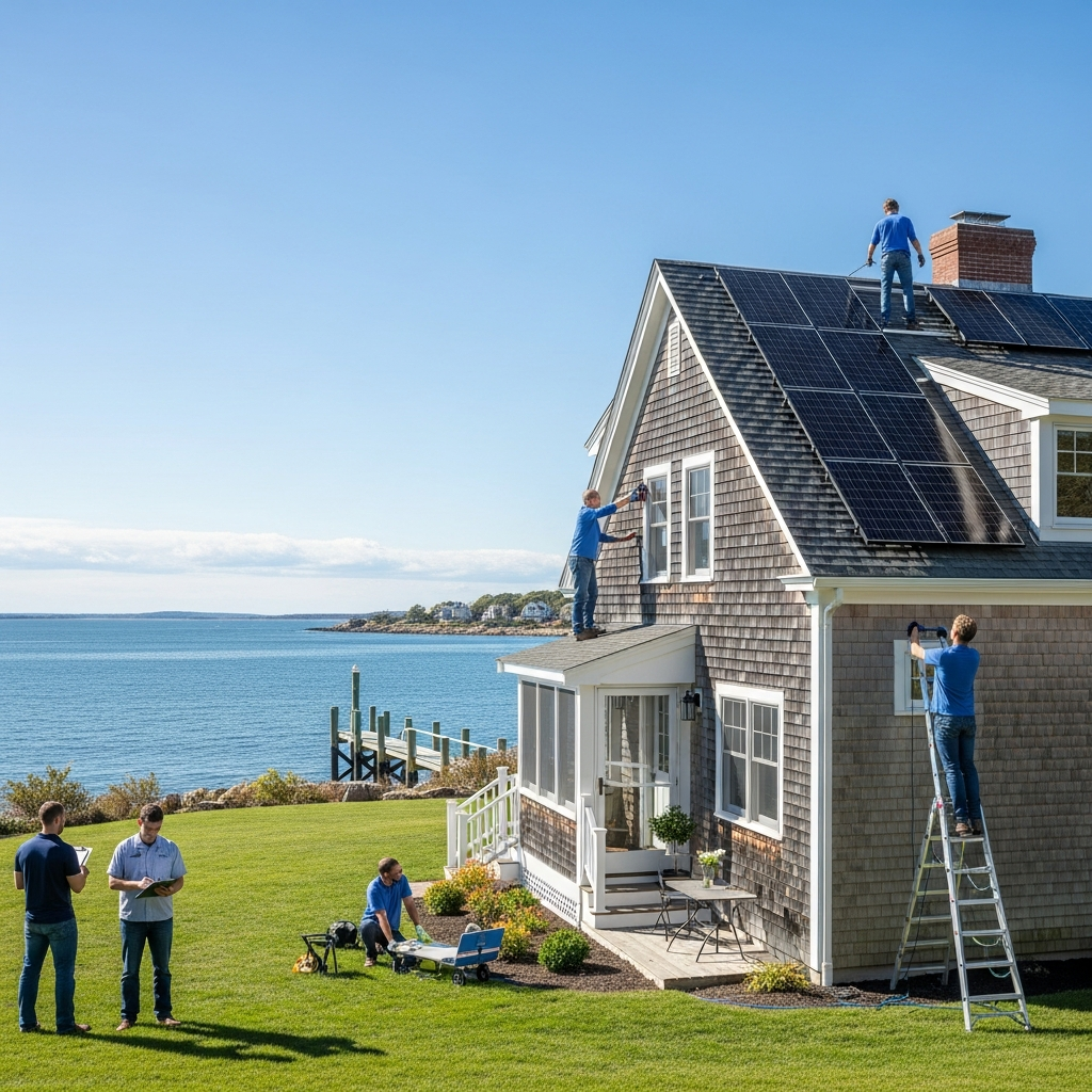 Commercial energy audit in progress, evaluating energy efficiency in a Lowell, MA business.