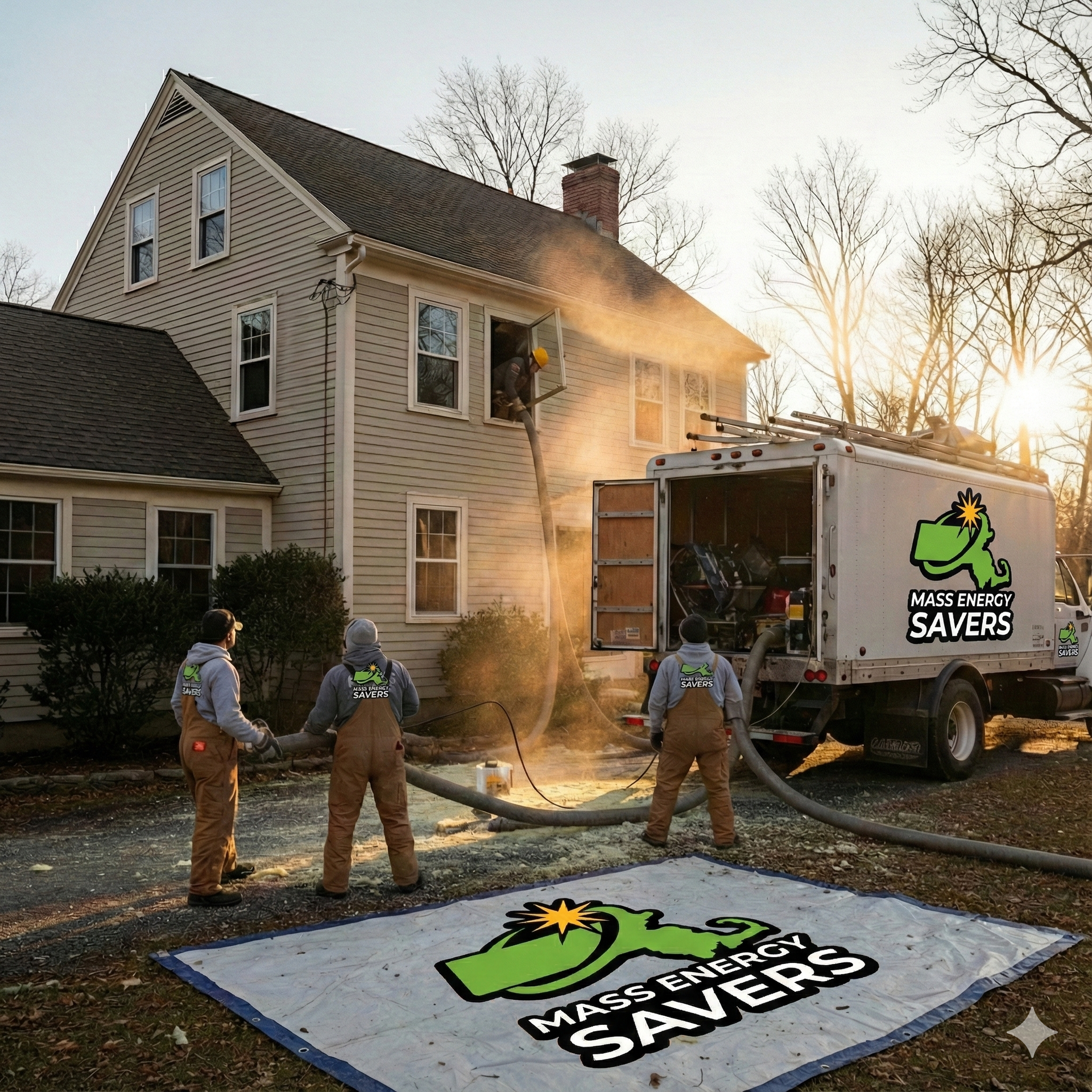 Energy audit technician conducting a home energy assessment in Dracut, MA.