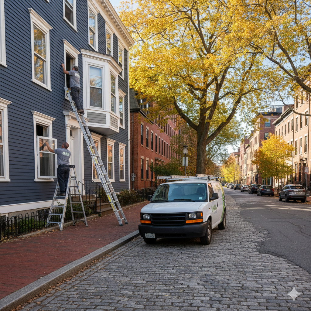 Energy-efficient solutions being discussed during a residential audit in Dracut, MA.