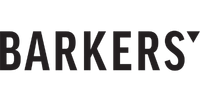 Black “BARKERS” wordmark on a white background with a small arrow at the end