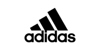 Adidas logo in black on a white background
