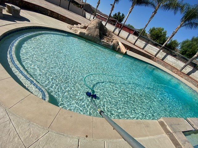 Swimming Pool with Lounge Chairs — Riverside, CA — Moe’s Pool and Spa Service