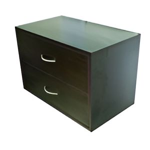 A Black Cabinet With Two Drawers on a White Background — Wardrobe World In Paget, QLD