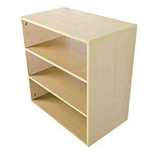 A Wooden Shelf With Three Shelves on a White Background — Wardrobe World In Paget, QLD