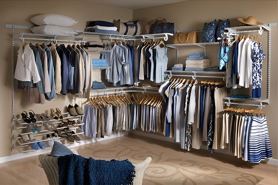 A Closet Filled With Lots of Clothes and Shoes — Wardrobe World In Paget, QLD