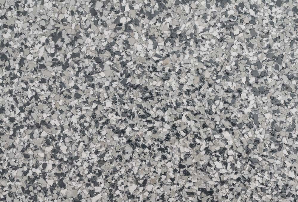 A close up of a gray and black granite texture.