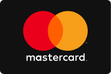 A mastercard logo on a black background