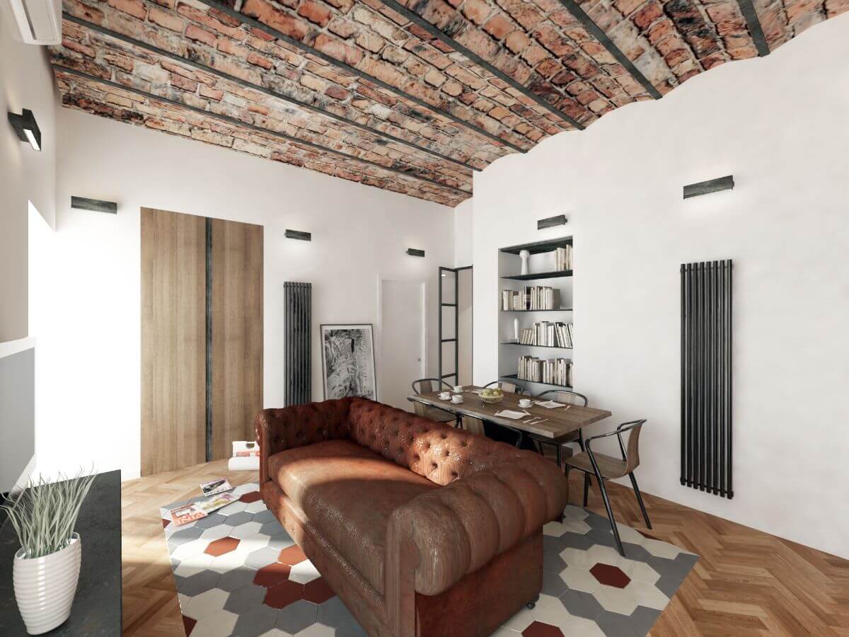 render del progetto ristrutturazione abitazione saad roma
