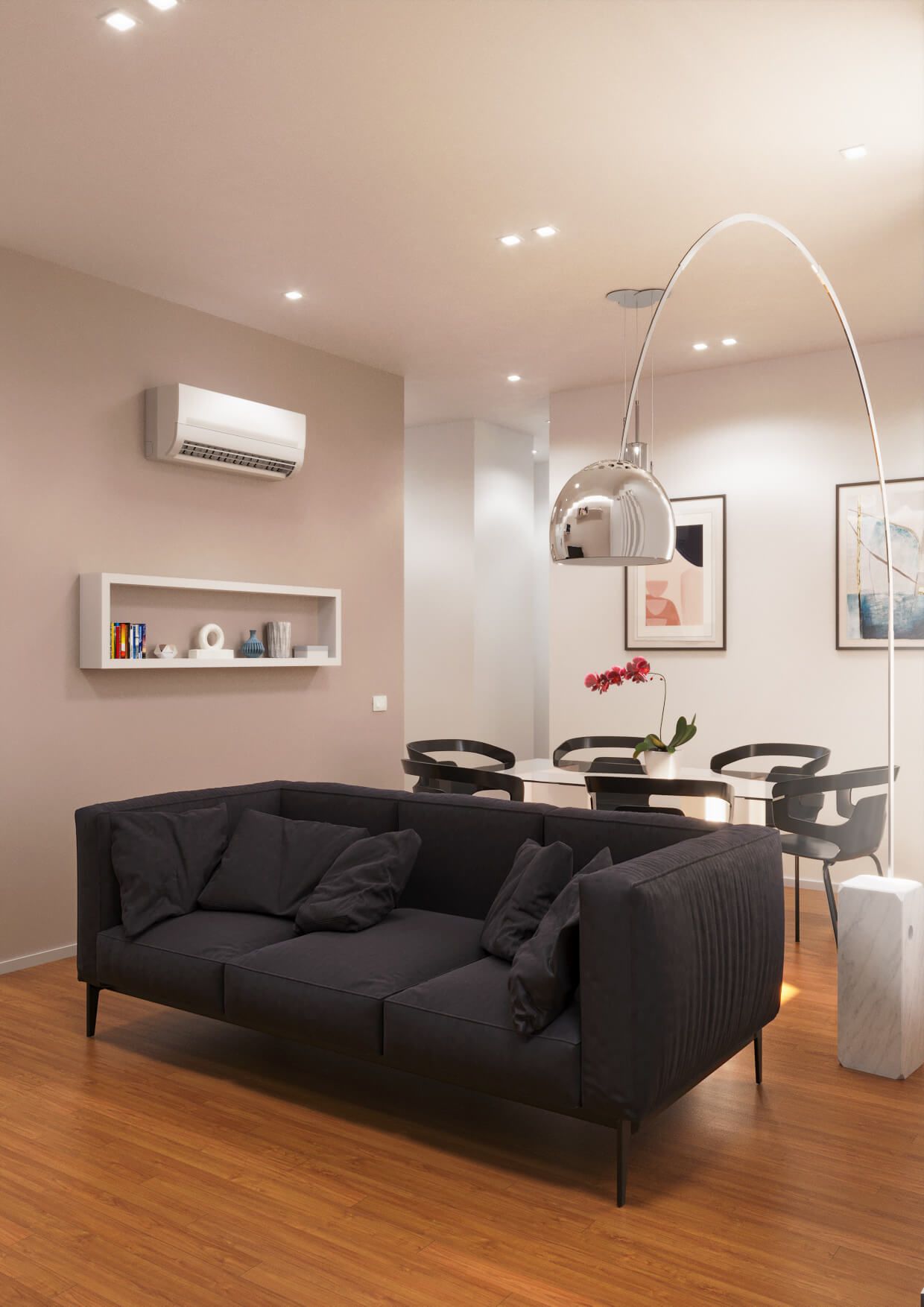 progetto con render appartamento di saad roma