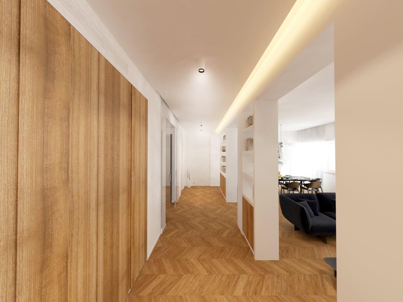 progetto render casa saad roma interior design