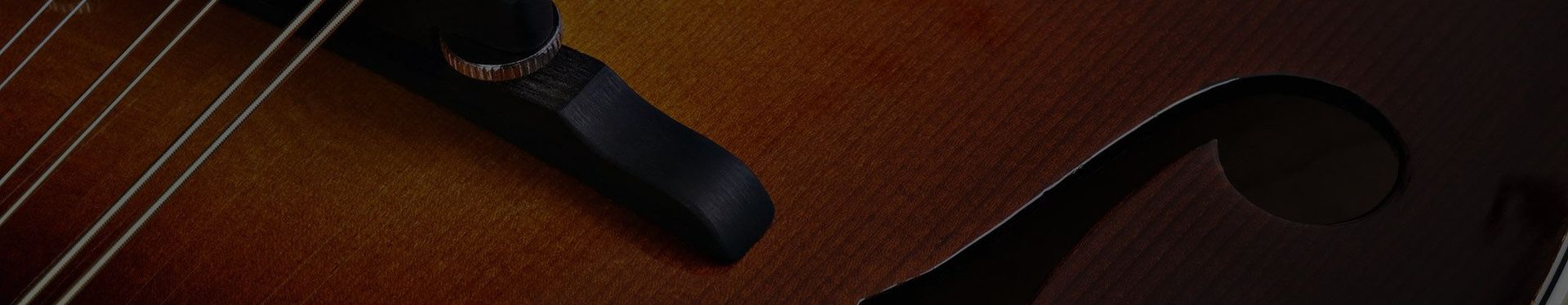 Top vie of a guitar and its string