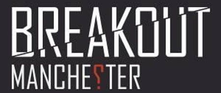A black and white logo for breakout manchester.