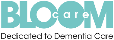 The logo for bloom care is dedicated to dementia care.