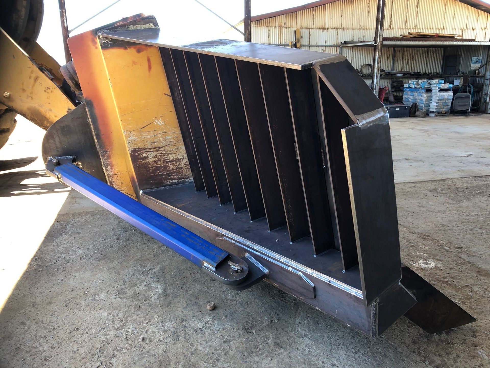 Yellow and Black Metal Root Grapple — Australian Mobile Welding Pty Ltd in Cooktown, QLD