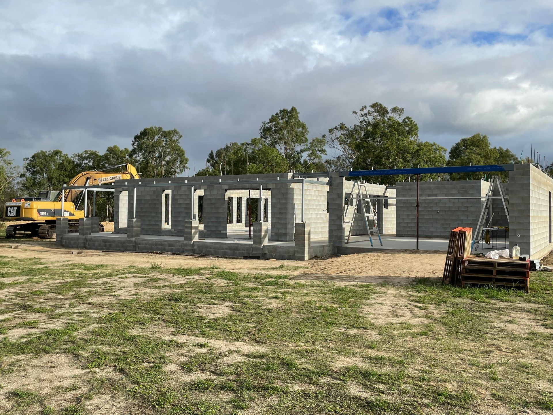 Metal Frame on Two Saw Horses Inside a Metal Building — Australian Mobile Welding Pty Ltd in Mareeba, QLD