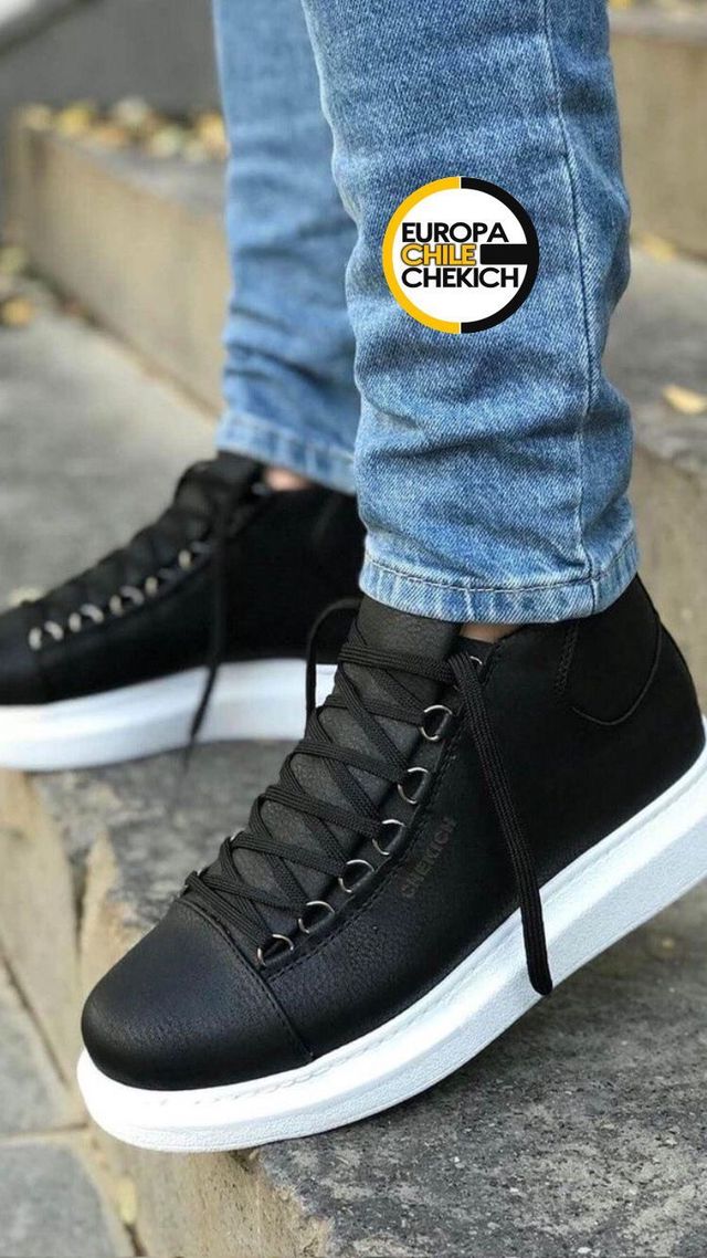 Botines Plataforma Botines Negros Con Suela Blanca Botines