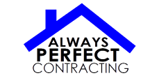 Blue house icon with "ALWAYS PERFECT CONTRACTING" text below.