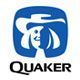 The quaker logo is a blue square with a cowboy and a dog on it.