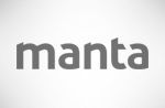 The word manta is written in black on a white background.