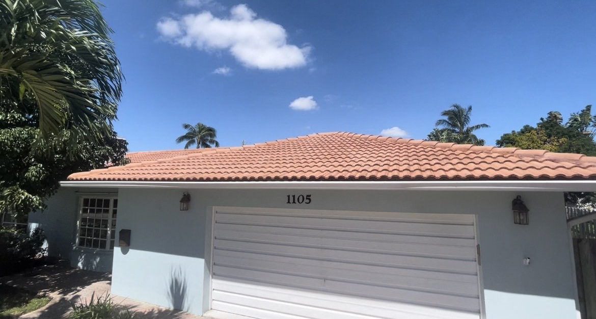 Residential Roof After Pressure Cleaning