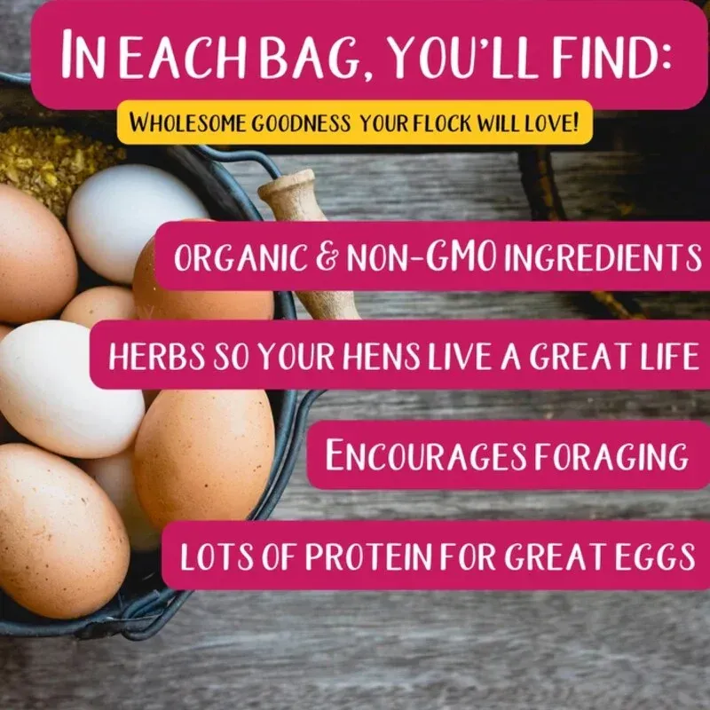 In each bag you 'll find wholesome goodness your flock will love