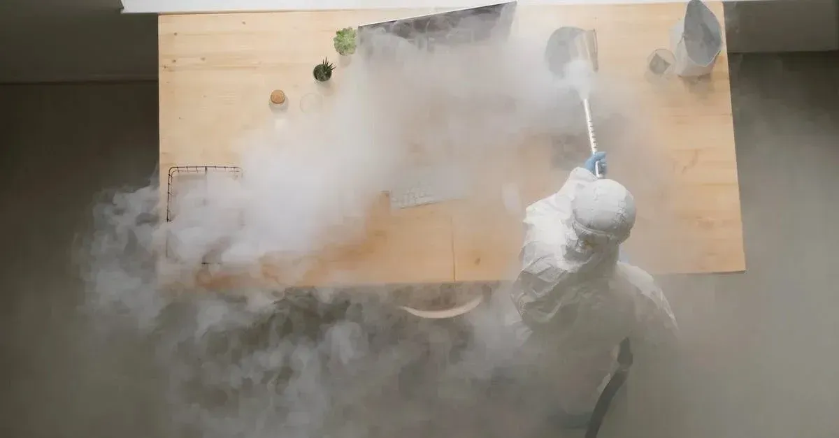 Persona in tuta protettiv