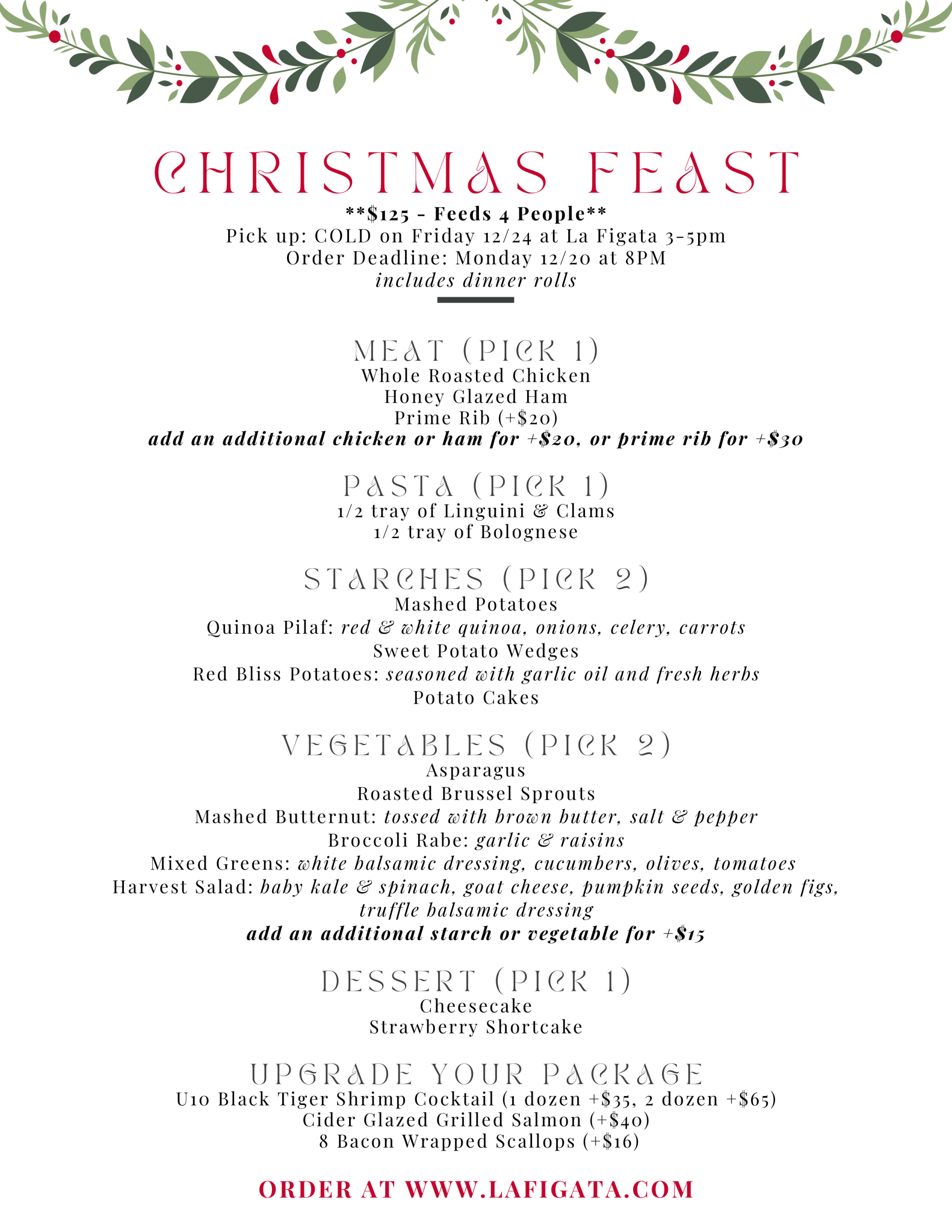 La Figata Christmas Feast Dec 2021 Granby Connecticut
