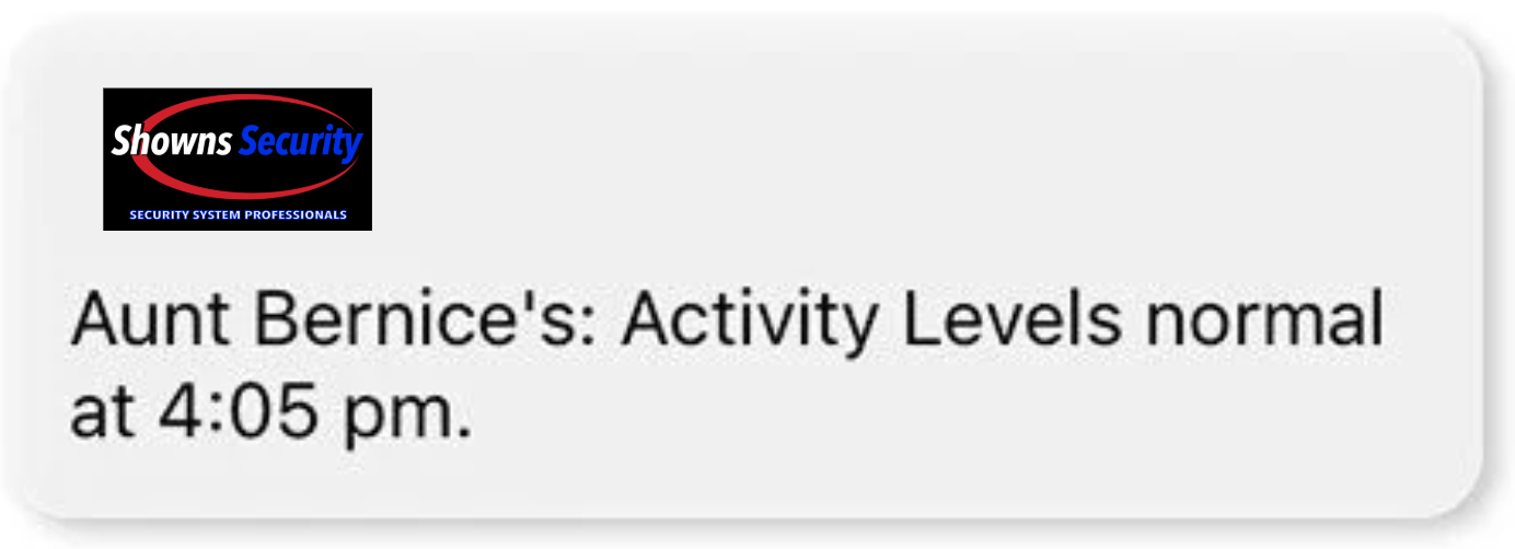 Aunt bernice 's activity levels normal at 4:05 pm