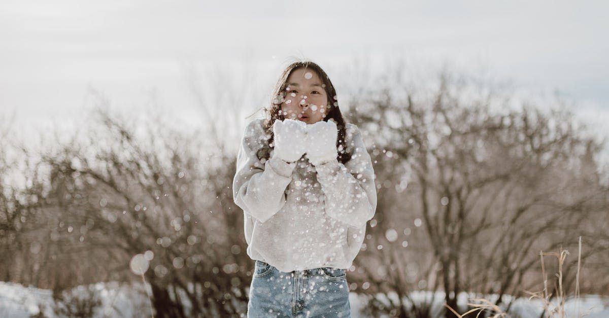 Woman Enjoying the Snow