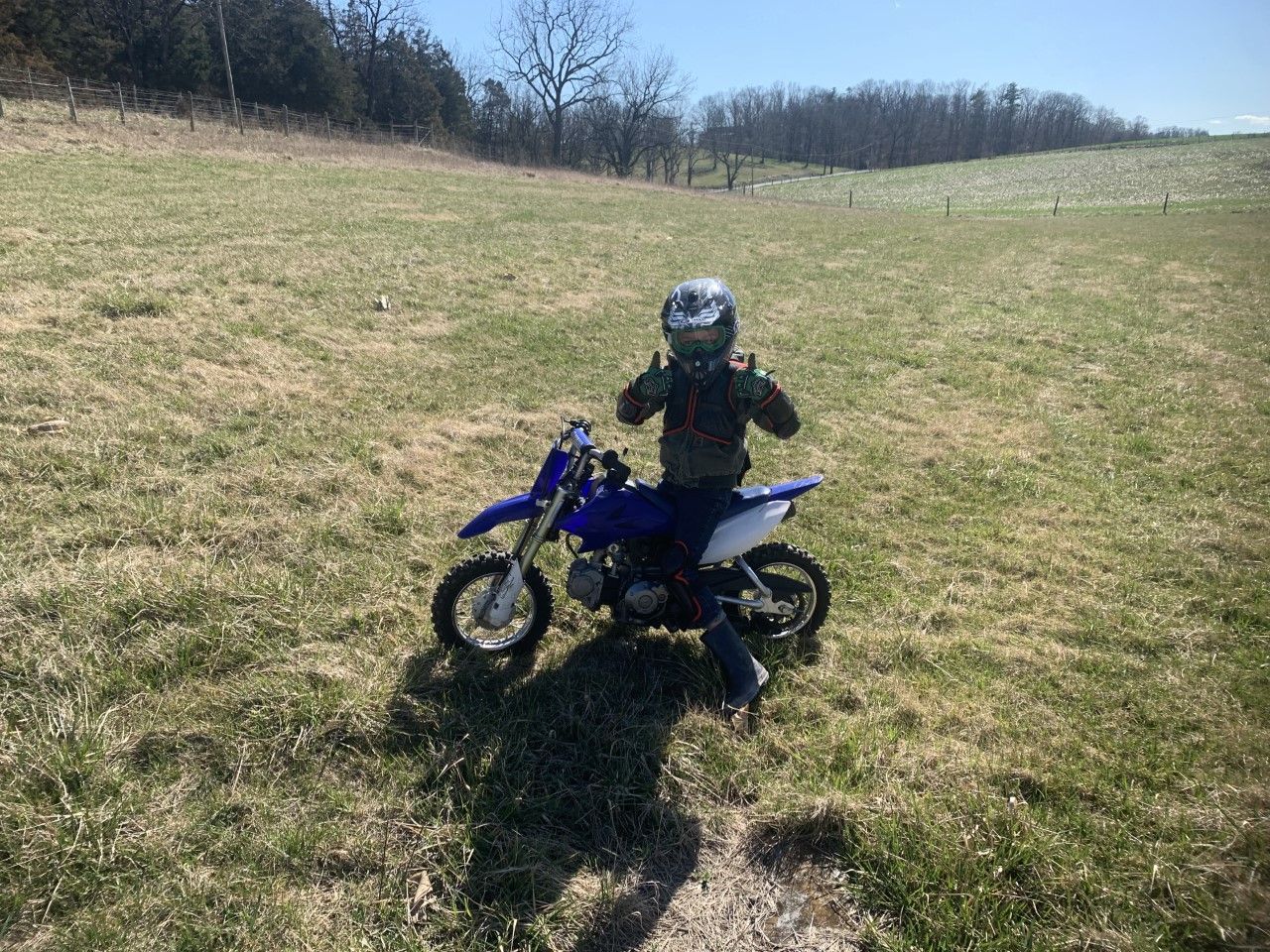 Little Boy Happy With His Dirt Bike School Experience