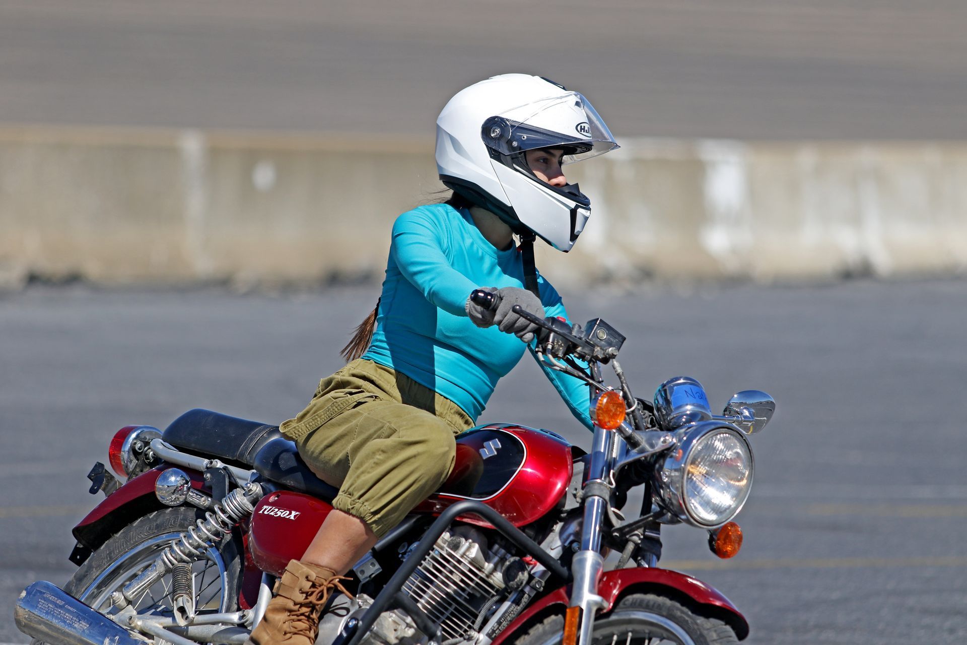 Female Motorcycle Rider