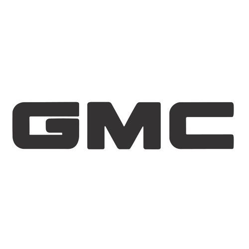 GMC logo in dark gray block letters, with the