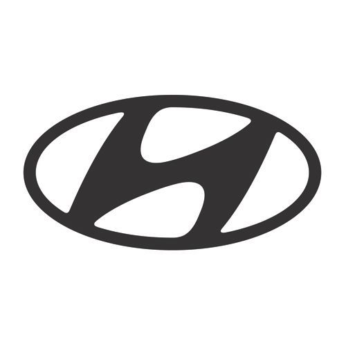 Hyundai car logo, a slanted