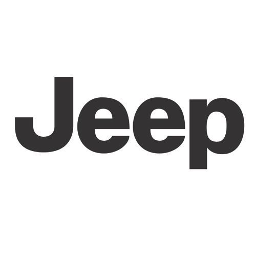 Jeep logo in a bold, dark gray font on a white background.