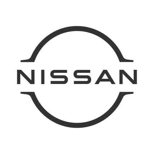 Nissan logo: black circle with
