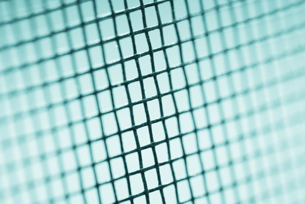 Close-up View of a Teal-tinted Window Screen Mesh — Suburban Security Screens in Currumbin, QLD