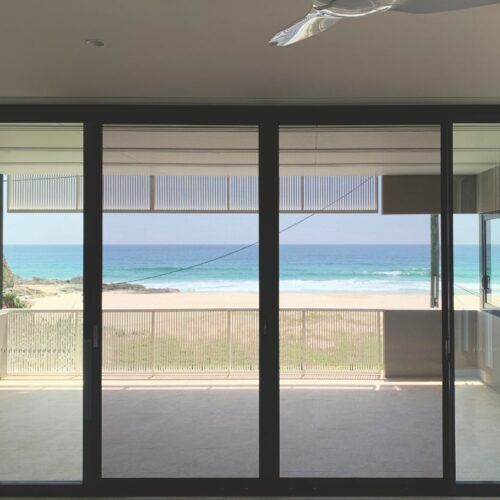 Large Sliding Glass Doors Look Out — Suburban Security Screens in Currumbin, QLD