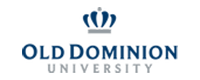The logo for old dominion university has a crown on it.
