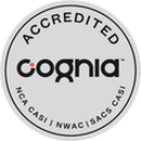 The logo for cognia is accredited by the nca.