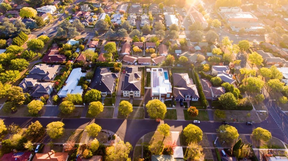 Aerial View Of Suburb — Residential & Commercial Shade Sails in Killarney Vale, NSW