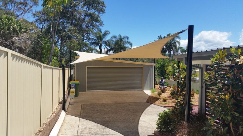 A House With a Shade Sail — Professional Shade Sail Installations on the Central Coast, NSW