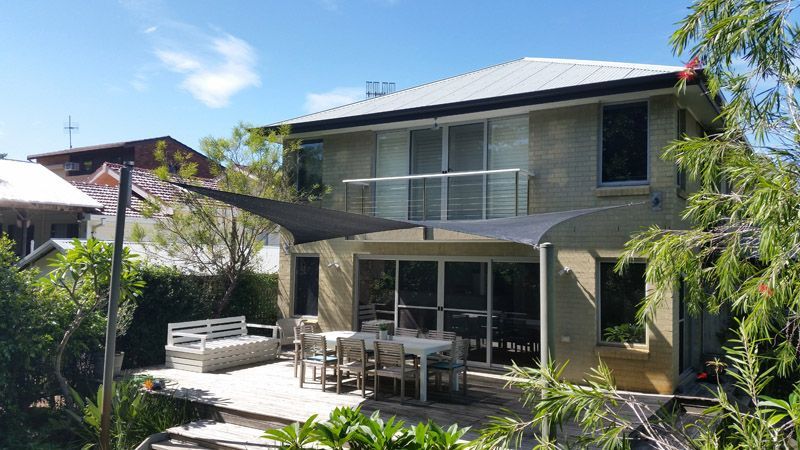 Patio Area With Shade Sail — Custom Shade Sails on the Central Coast, NSW