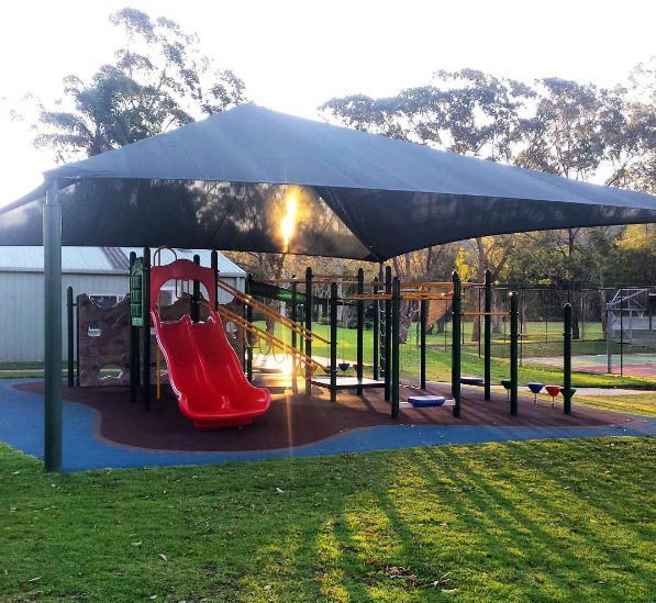 Playground With Shade Sail — Professional Shade Sail Installations on the Central Coast, NSW