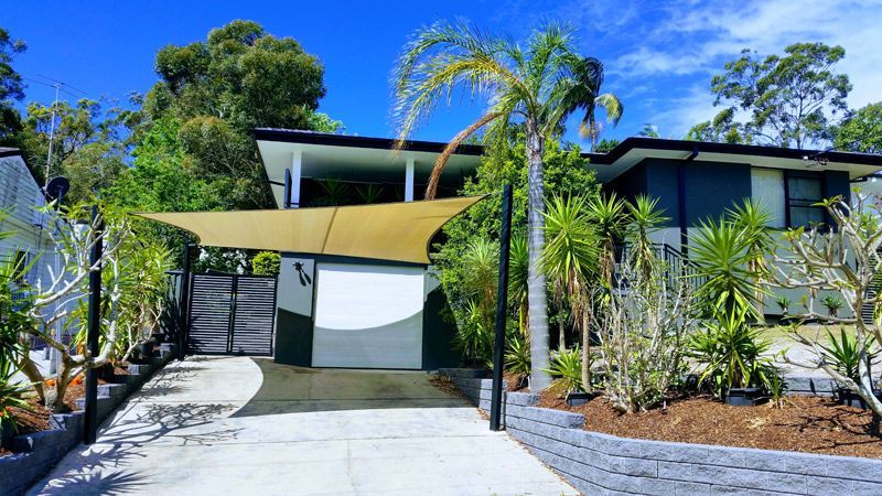 Home With Shade Sail Carport — Waterproof Shade Sails on the Central Coast, NSW