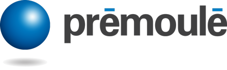Une boule bleue avec le mot prémoule dessus